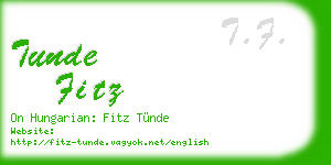 tunde fitz business card